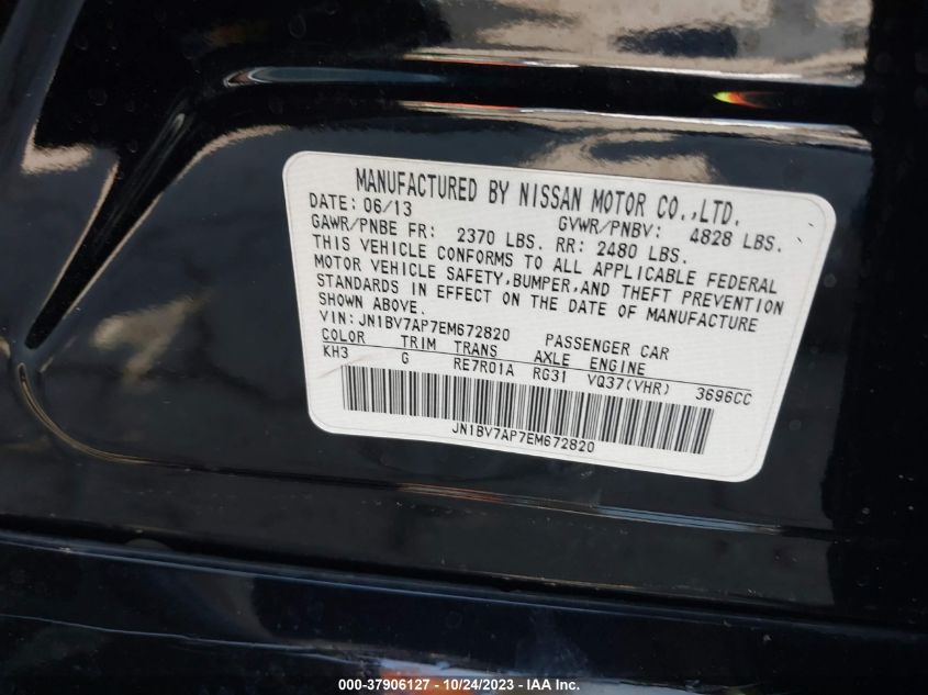 2014 INFINITI Q50 PREMIUM - JN1BV7AP7EM672820