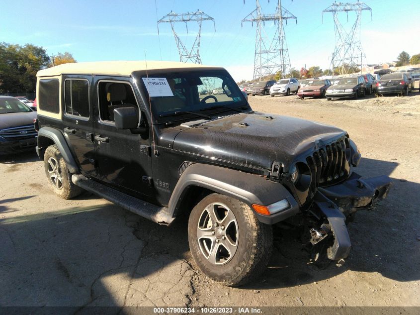 1C4HJXDG9LW241721 JEEP WRANGLER UNLIMITED BLACK AND TAN 2020