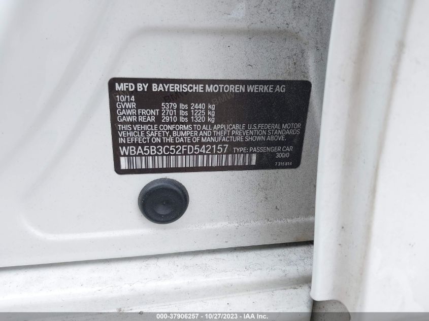 2015 BMW 535I XDRIVE - WBA5B3C52FD542157