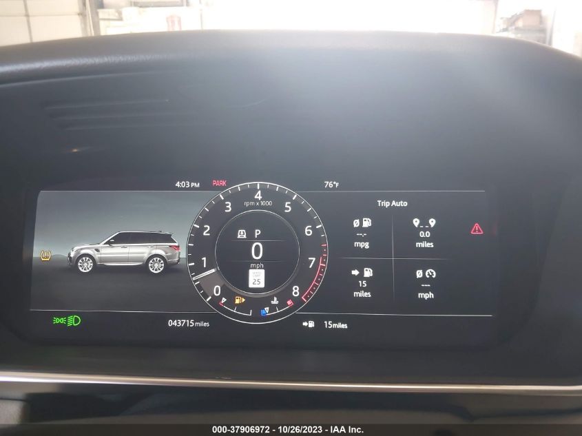 2020 LAND ROVER RANGE ROVER SPORT HSE - SALWR2SU1LA899955