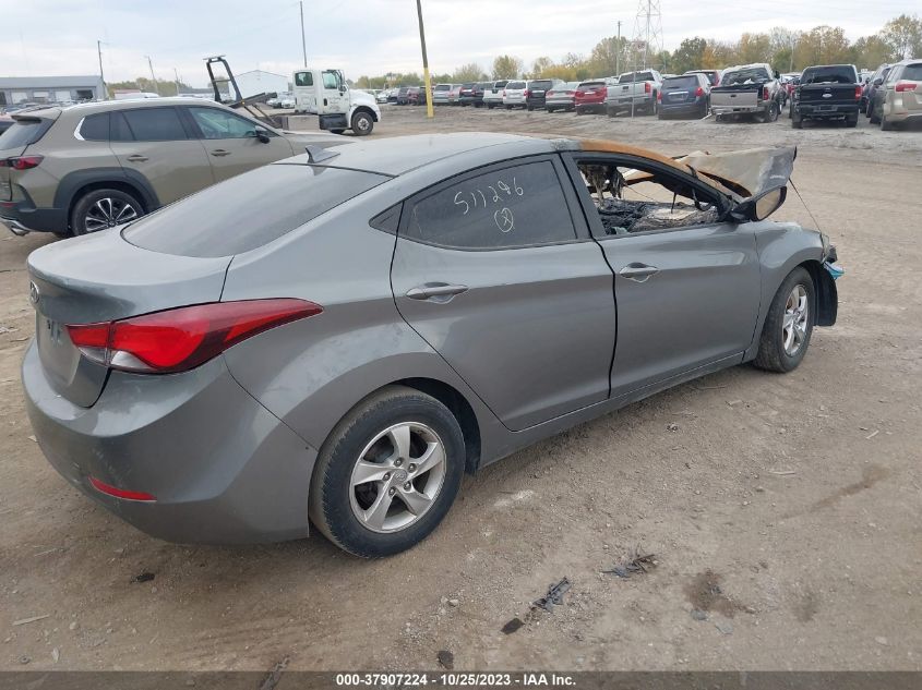 2014 HYUNDAI ELANTRA SE/SPORT/LIMITED - 5NPDH4AE6EH511296
