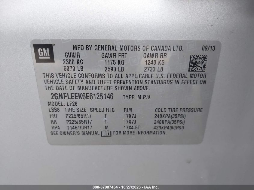 2014 CHEVROLET EQUINOX LS - 2GNFLEEK6E6125146