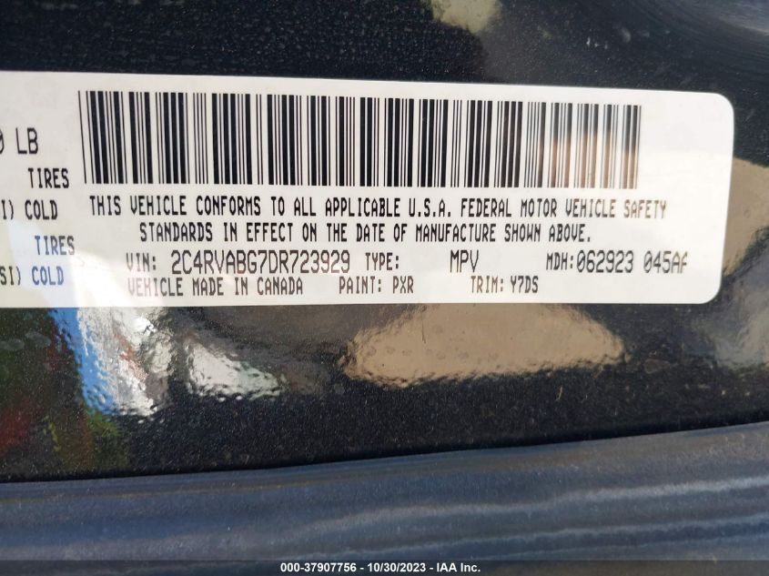 2013 VOLKSWAGEN ROUTAN SE W/RSE & NAVIGATION 2C4RVABG7DR723929
