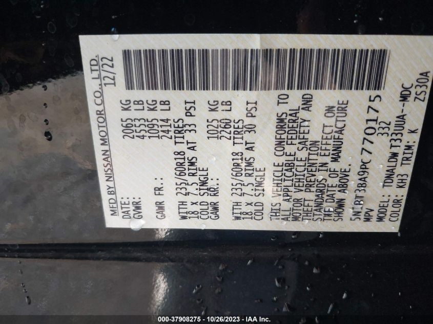 2023 NISSAN ROGUE SV - 5N1BT3BA9PC770175