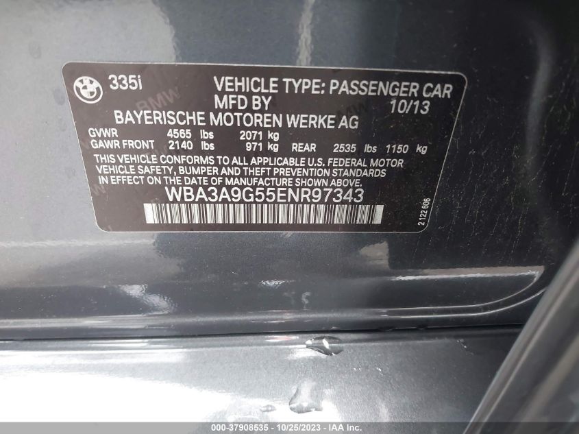2014 BMW 335I WBA3A9G55ENR97343