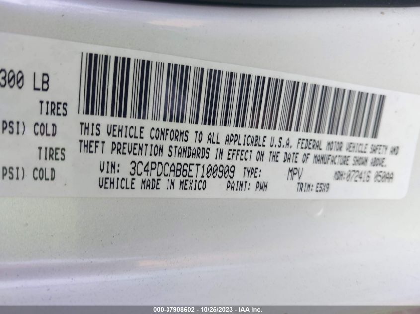 2014 DODGE JOURNEY AMERICAN VALUE PKG - 3C4PDCAB6ET100909