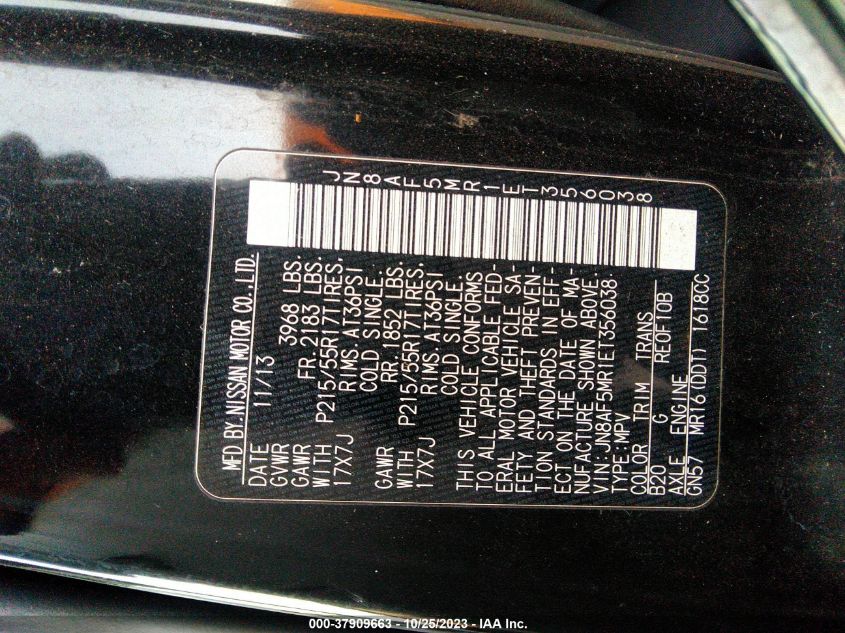 2014 NISSAN JUKE S - JN8AF5MR1ET356038