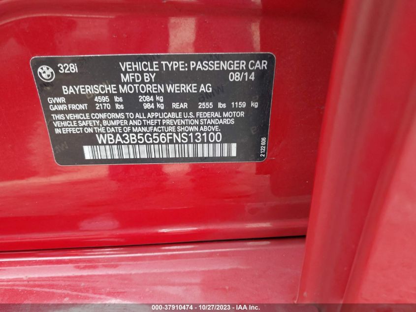 2015 BMW 3 SERIES 328I XDRIVE - WBA3B5G56FNS13100