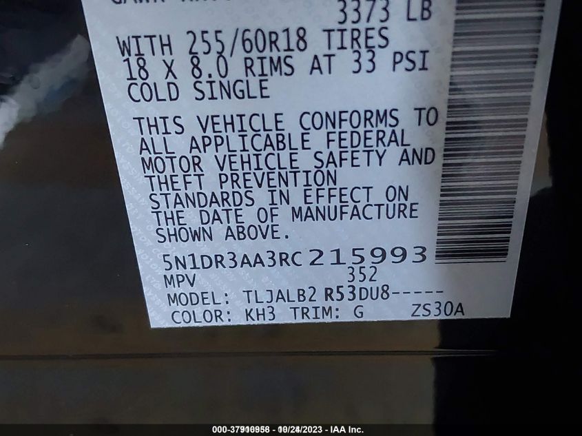 2024 NISSAN PATHFINDER S - 5N1DR3AA3RC215993