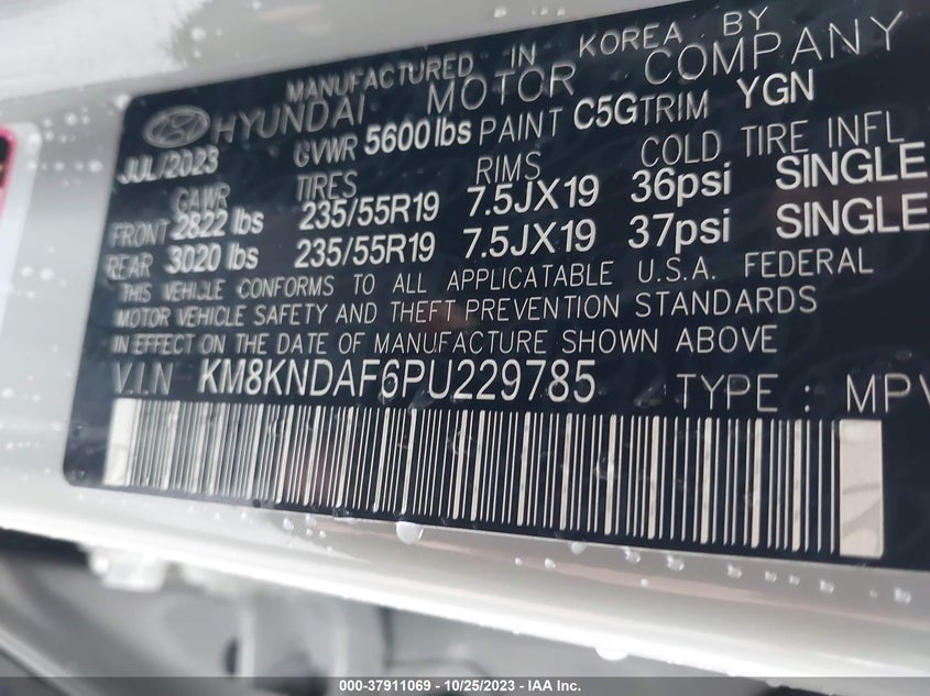 VIN KM8KNDAF6PU229785 2023 HYUNDAI IONIQ 5 SEL