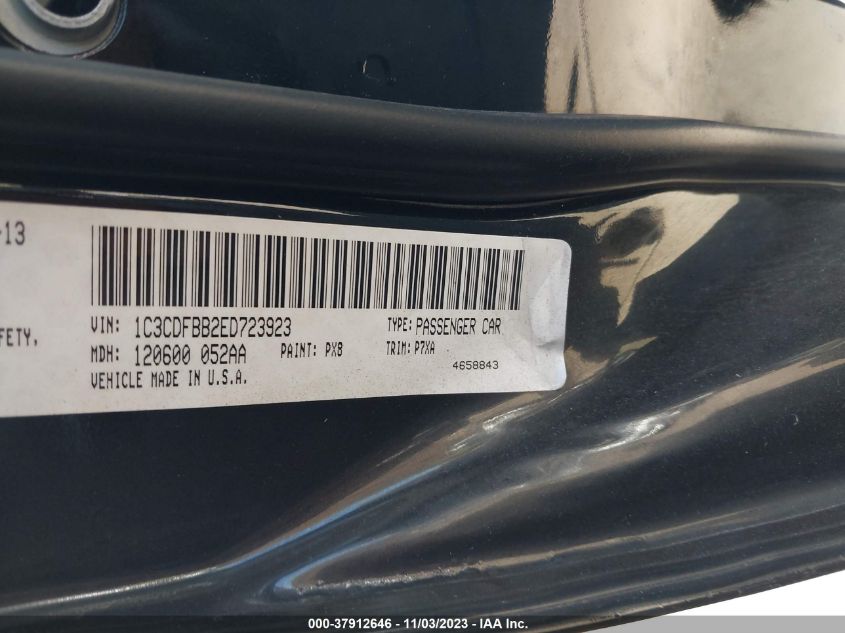 2014 DODGE DART SXT - 1C3CDFBB2ED723923