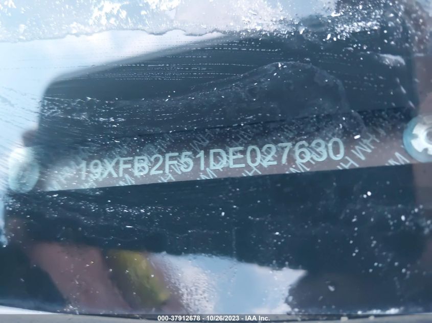 2013 HONDA CIVIC SDN LX 19XFB2F51DE027630