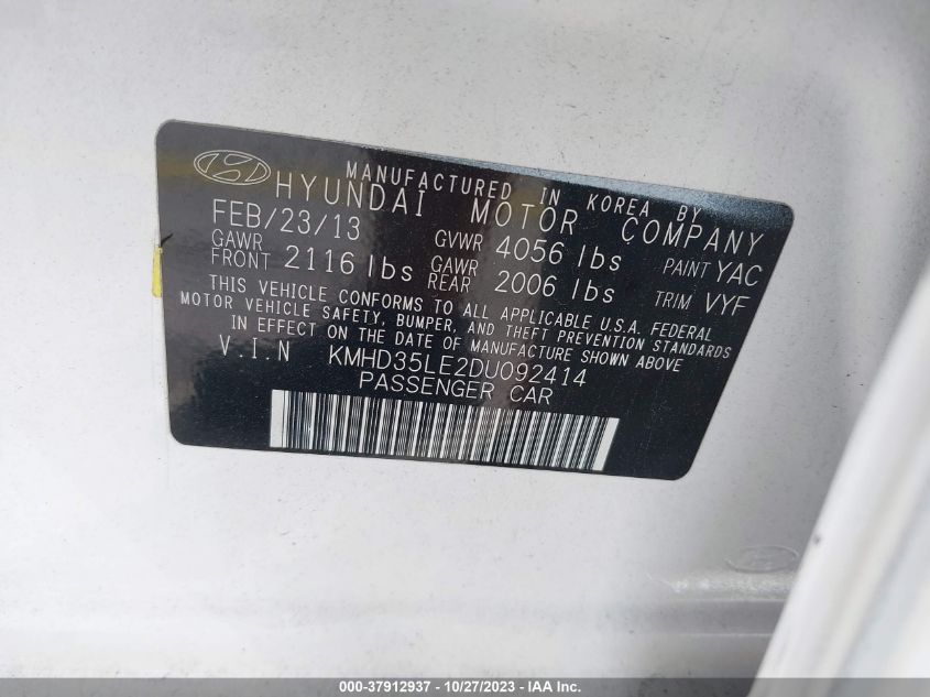 2013 HYUNDAI ELANTRA GT - KMHD35LE2DU092414