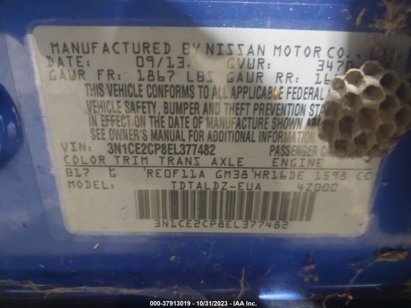 2014 NISSAN VERSA NOTE SV - 3N1CE2CP8EL377482