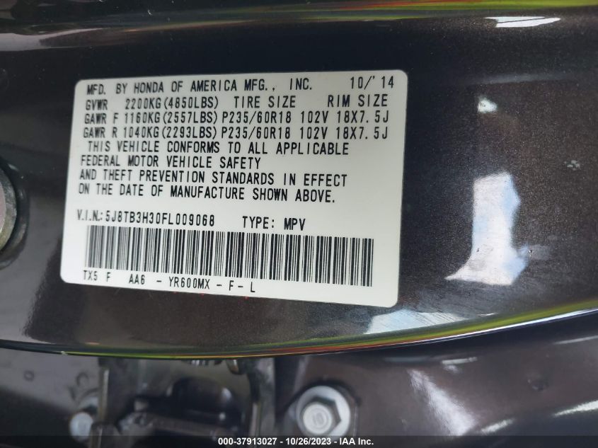 2015 ACURA RDX - 5J8TB3H30FL009068