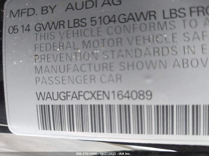 2014 AUDI A6 2.0T PREMIUM PLUS - WAUGFAFCXEN164089