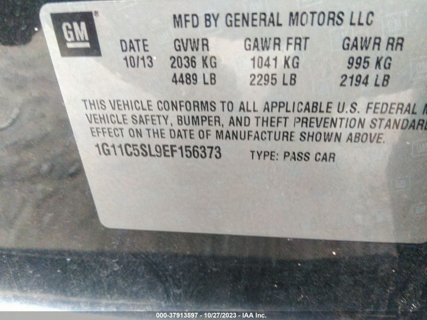 2014 CHEVROLET MALIBU LT - 1G11C5SL9EF156373