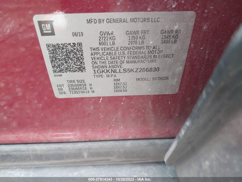 2019 GMC ACADIA SLE - 1GKKNLLS5KZ286830