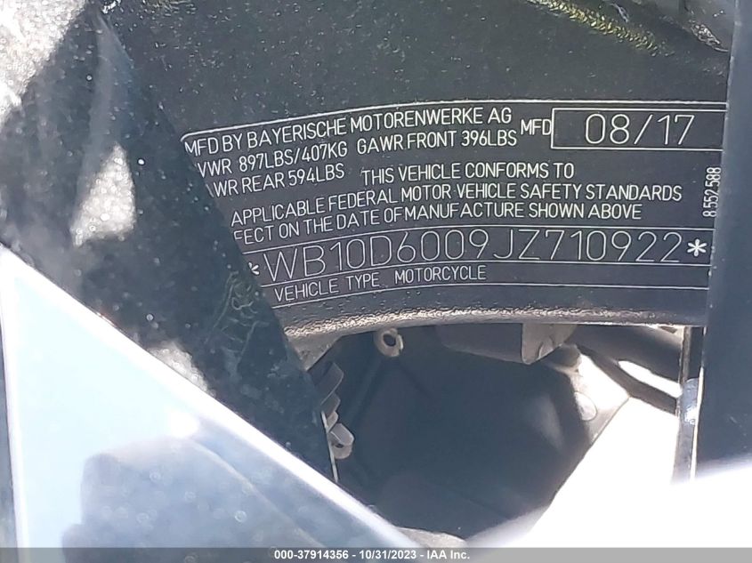 2018 BMW S 1000 RR - WB10D6009JZ710922