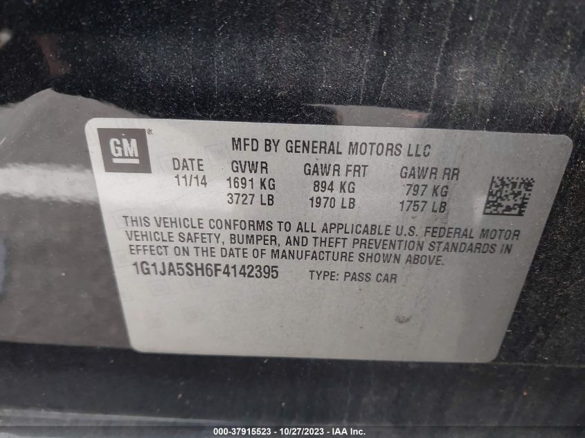 2015 CHEVROLET SONIC LS - 1G1JA5SH6F4142395