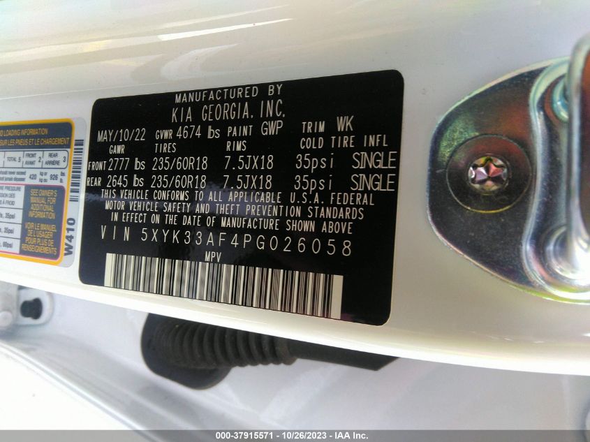 2023 KIA SPORTAGE EX - 5XYK33AF4PG026058