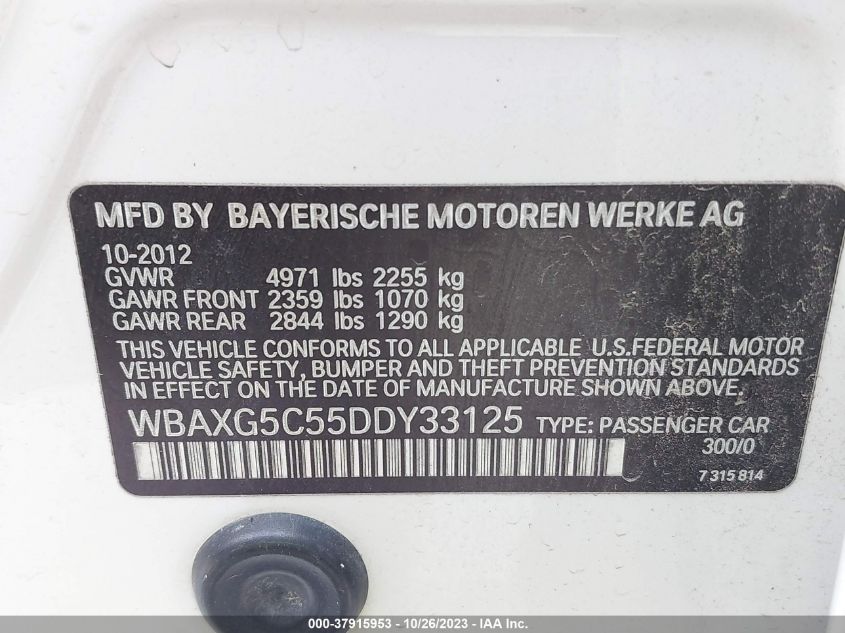 2013 BMW 528I - WBAXG5C55DDY33125