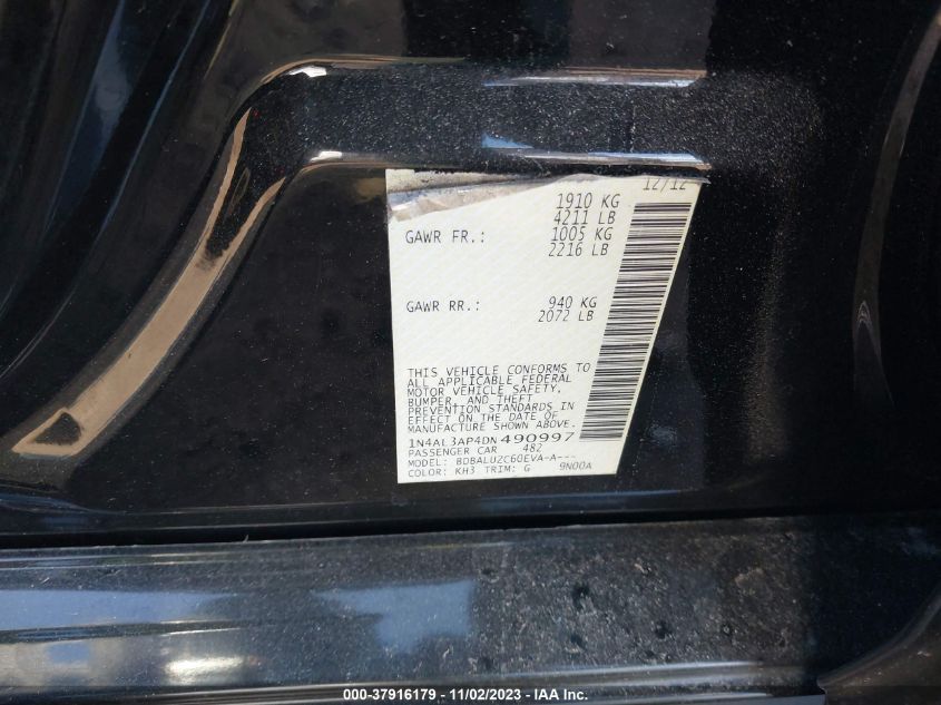 2013 NISSAN ALTIMA 2.5 SV - 1N4AL3AP4DN490997