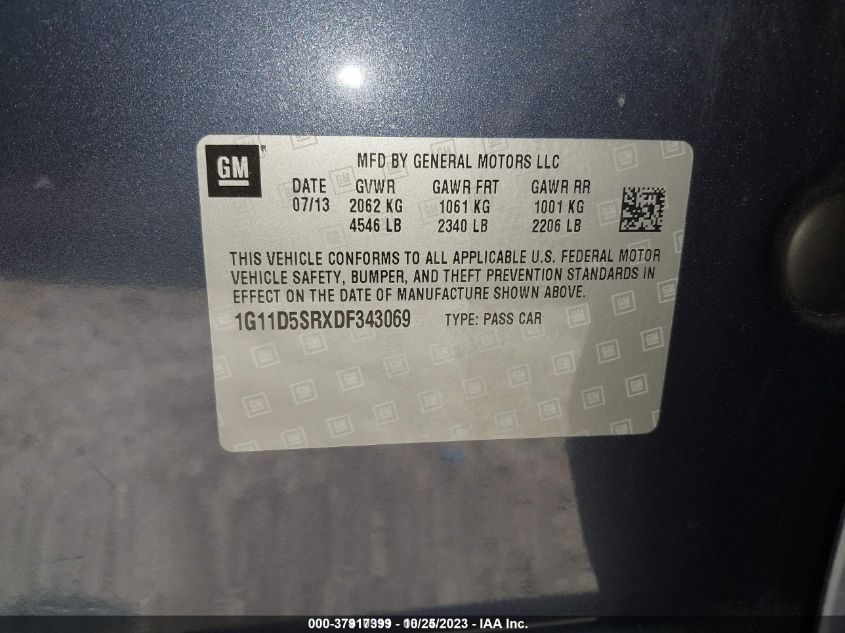 2013 CHEVROLET MALIBU ECO - 1G11D5SRXDF343069