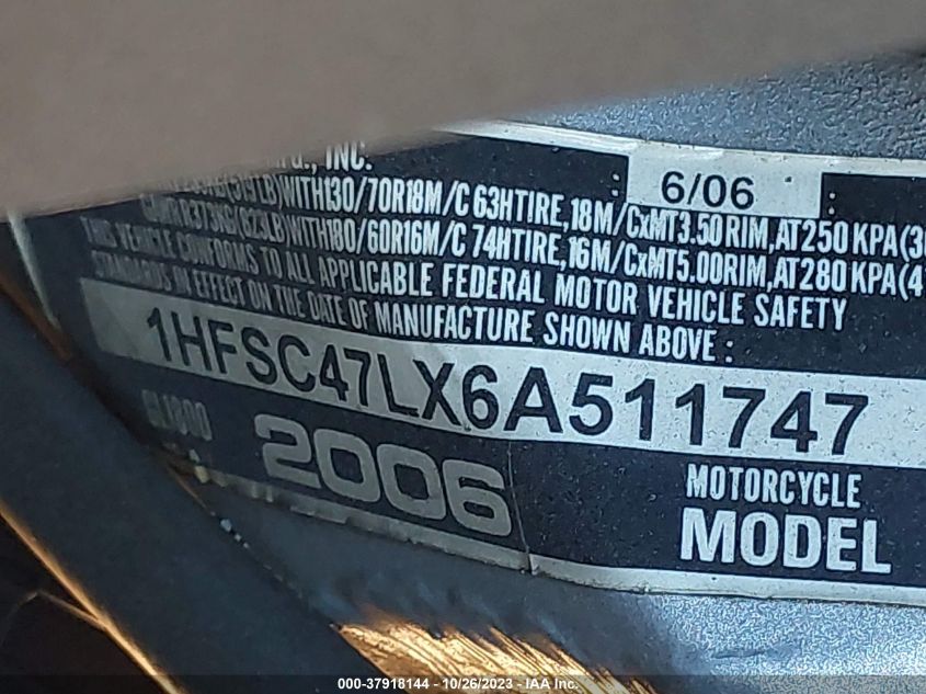 2006 HONDA GL1800 1HFSC47LX6A511747