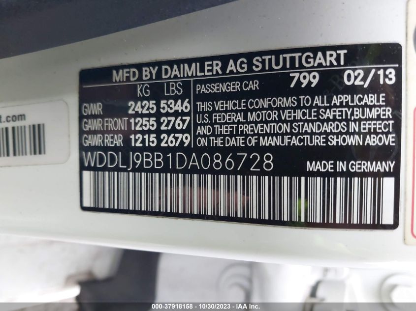 2013 MERCEDES-BENZ CLS-CLASS CLS 550 WDDLJ9BB1DA086728