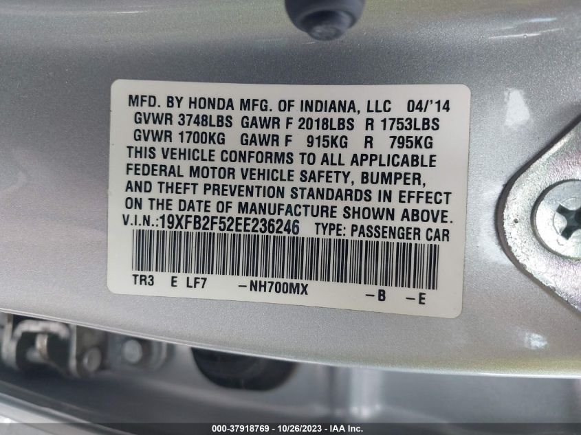 2014 HONDA CIVIC LX - 19XFB2F52EE236246