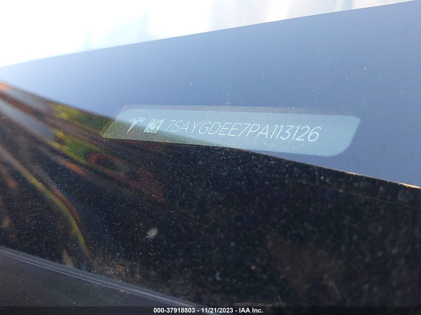 VIN 7SAYGDEE7PA113126 2023 TESLA MODEL Y
