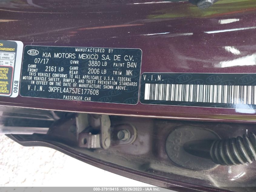 2018 KIA FORTE LX - 3KPFL4A75JE177608