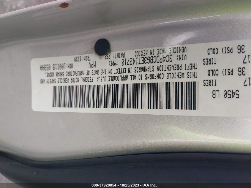 2014 DODGE JOURNEY SXT - 3C4PDCBG3ET142710