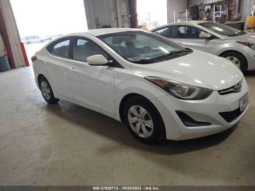 2016 HYUNDAI ELANTRA SE - 5NPDH4AE8GH748519