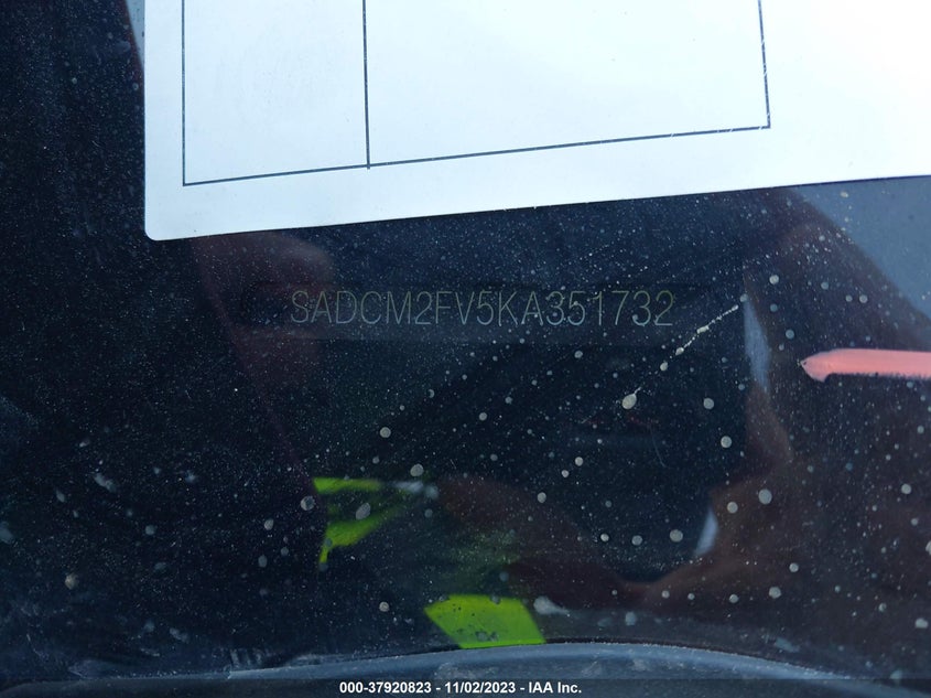 VIN SADCM2FV5KA351732 2019 JAGUAR F-PACE S