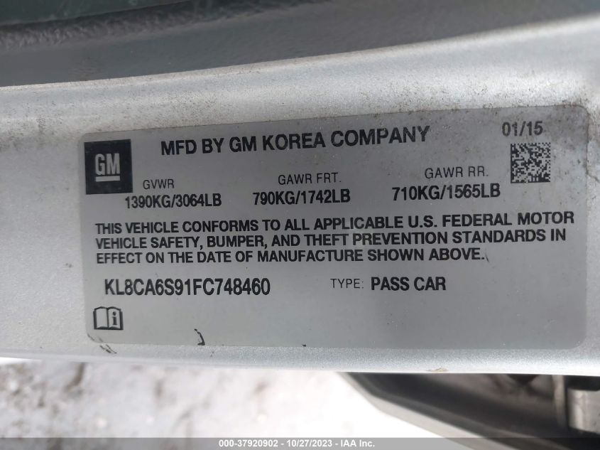 2015 CHEVROLET SPARK LS - KL8CA6S91FC748460