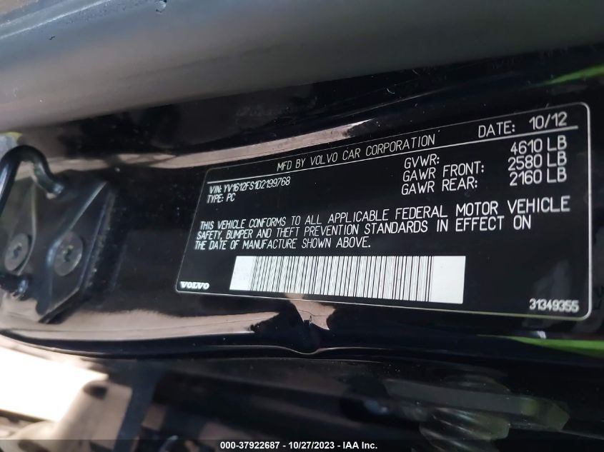 2013 VOLVO S60 T5 - YV1612FS1D2199768