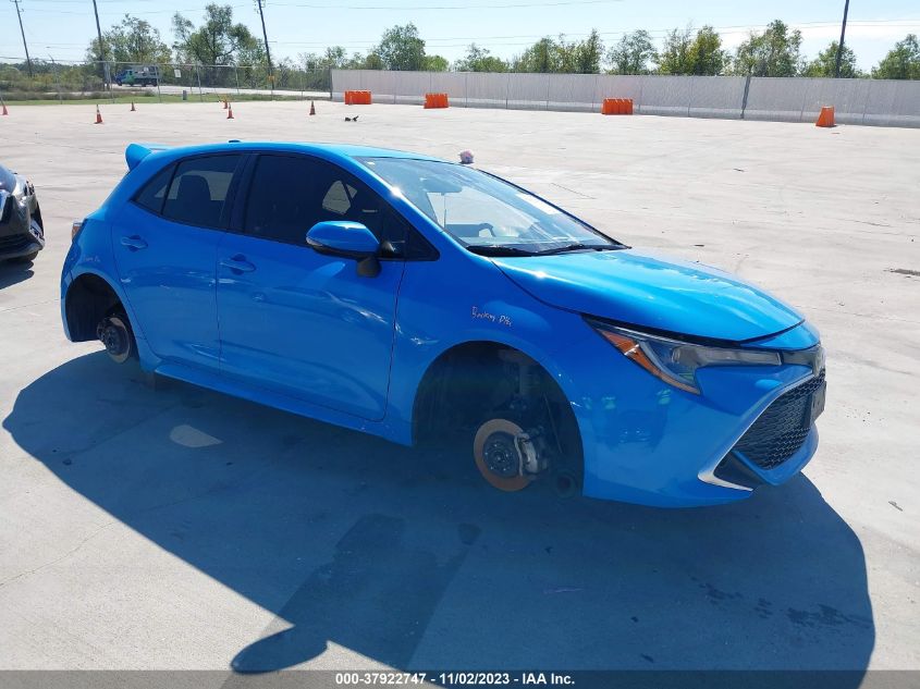 JTNK4RBE3K3007483 TOYOTA COROLLA HATCHBACK SE/XSE 2019