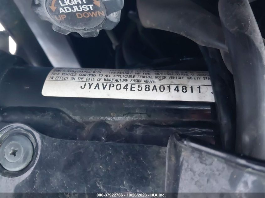 2008 YAMAHA XVZ13 TF JYAVP04E58A014811