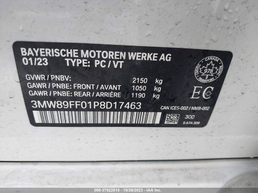 2023 BMW 3 SERIES 330I XDRIVE - 3MW89FF01P8D17463