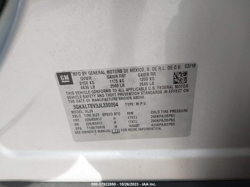 2018 GMC TERRAIN SLE - 3GKALTEV3JL330094