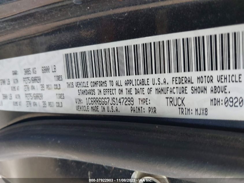 2018 RAM 1500 SLT - 1C6RR6GG7JS147299
