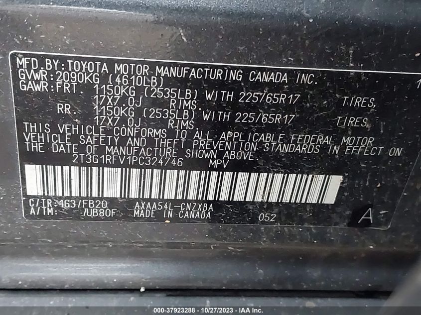 2023 TOYOTA RAV4 LE - 2T3G1RFV1PC324746