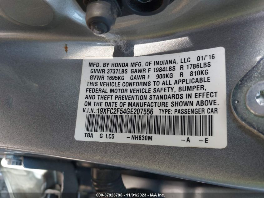 2016 HONDA CIVIC LX - 19XFC2F54GE207556