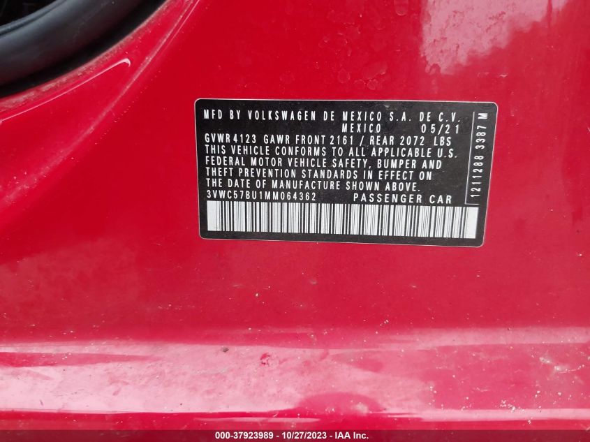 2021 VOLKSWAGEN JETTA S/SE/R-LINE - 3VWC57BU1MM064362
