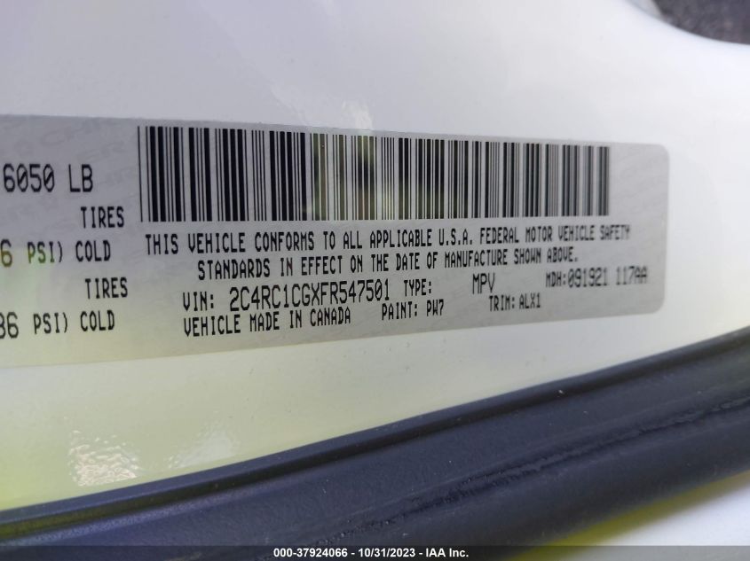 2015 CHRYSLER TOWN & COUNTRY TOURING-L - 2C4RC1CGXFR547501