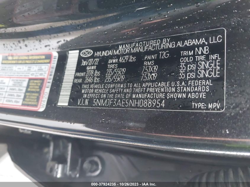 2022 HYUNDAI TUCSON SEL - 5NMJF3AE5NH088954