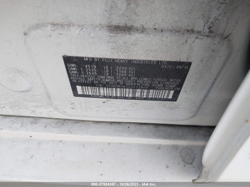 2016 SUBARU LEGACY 2.5I - 4S3BNBA61G3013969
