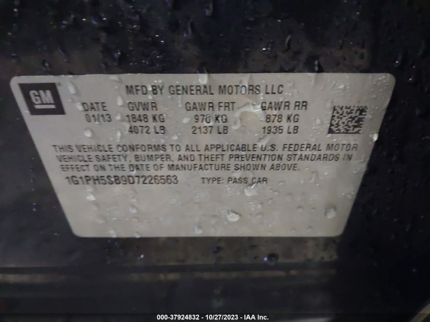 2013 CHEVROLET CRUZE ECO - 1G1PH5SB9D7226563